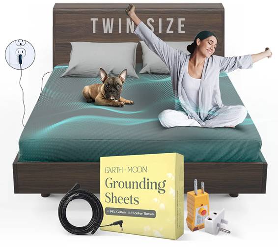 Earth and Moon Grounded Fitted Sheet